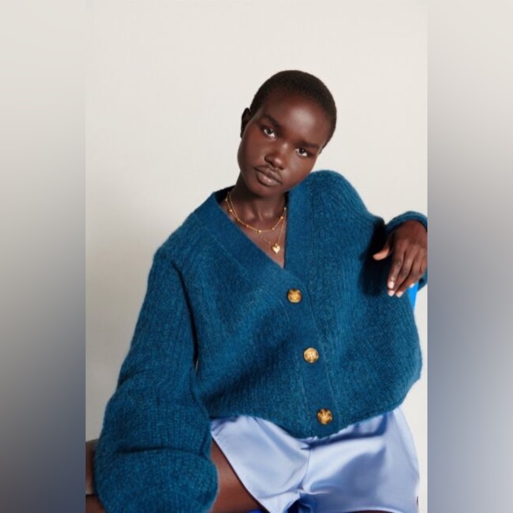 ZARA PURL KNIT CARDIGAN